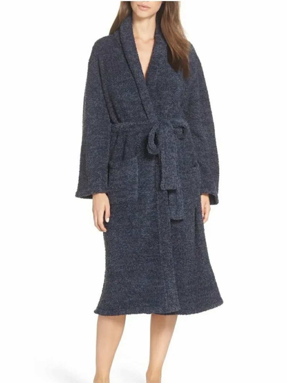 Barefoot Dreams Cozychic Black speckled robe